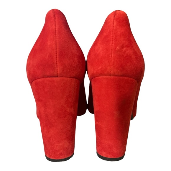 SOLD NWOT Gianni Bini Red Suede Heels Women’s Size 7.5M - Picture 3 of 4